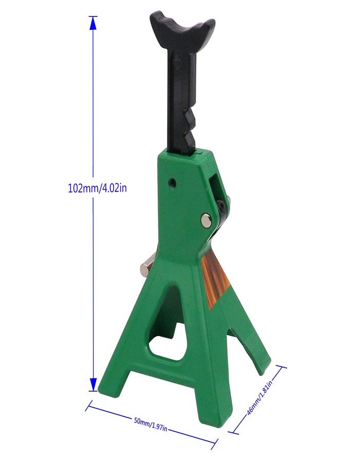 Treehobby 1/10 RC Scale Model Car Metal 6 Ton RC Car Simulation Jack Stands Lifting Compatible with traxxas TRX-4 Axial SCX10 Wraith Tamiya CC01 RC4WD D90 1/10 RC Crawler Truck Accessories(Green) - Image 2